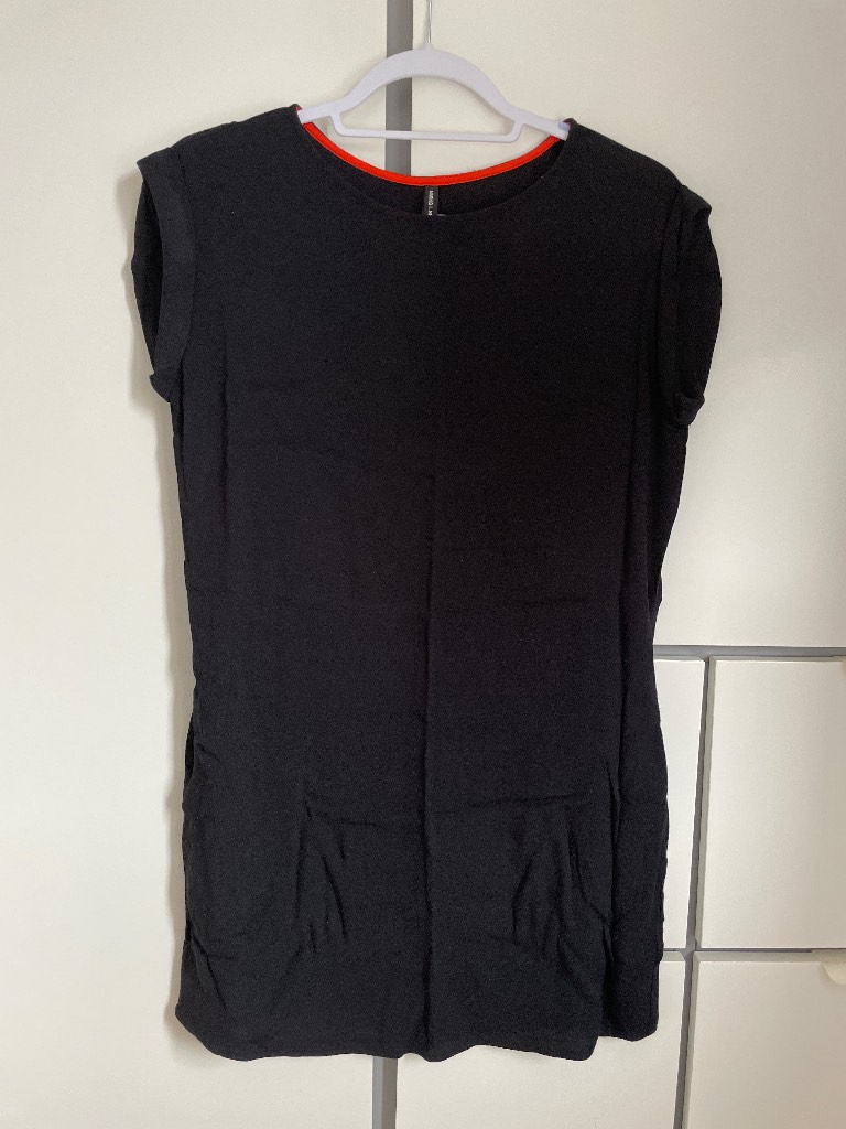 Marks & Spencer Black Sleeveless Tunic Top / Mini Dress Size 10