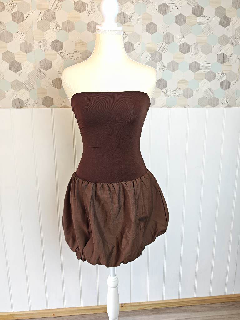BNWT Urban Brown Outfitters Kimchi Blue Bandeau Bubble Mini Dress | Size XS