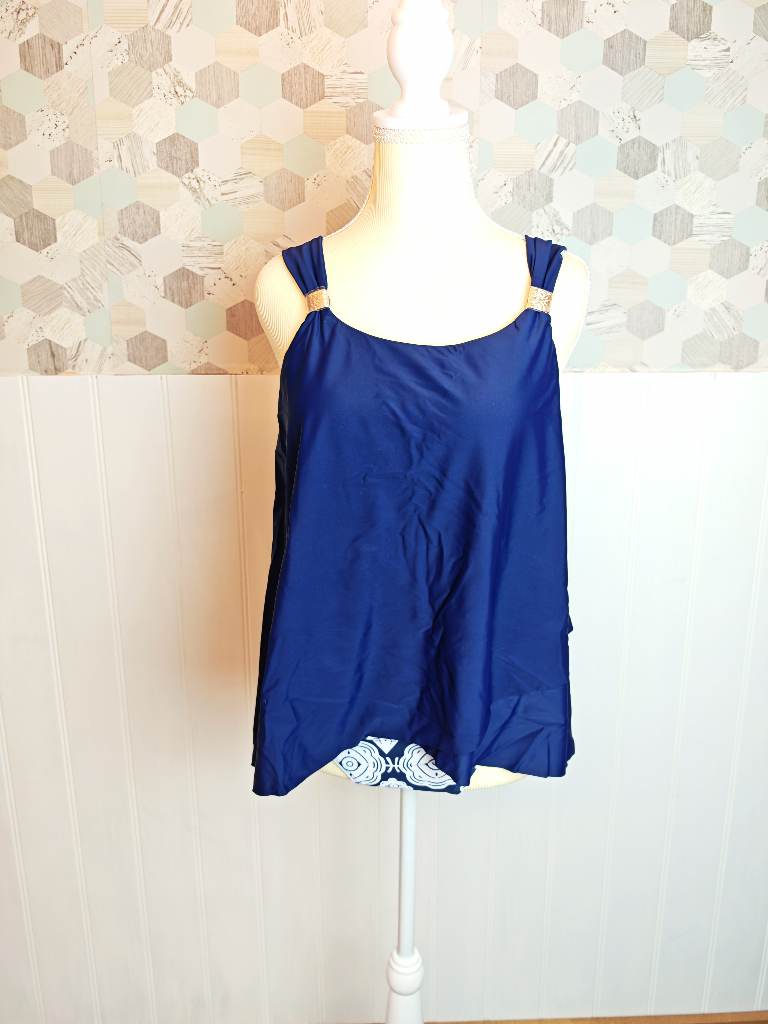 Ruffle High Waisted Tankini Swimsuits Ladies Tankini Swimwear Sets 2 Piece Tummy Control | Size M