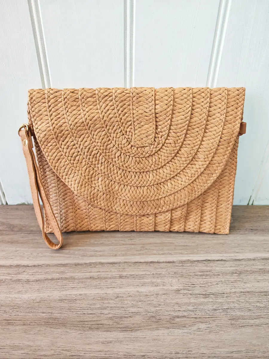 Straw Clutch Bag, Neutral, Brand New 🆕