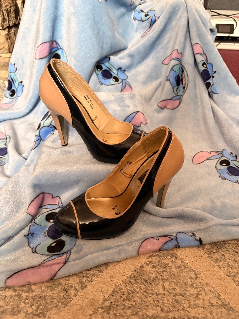 Black and nude heels