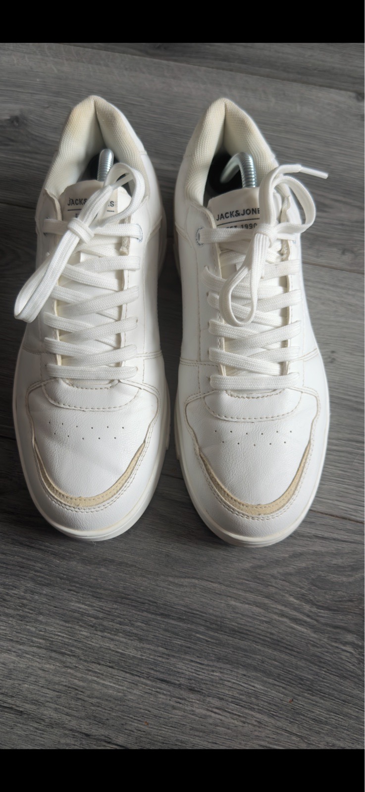 Men’s Jack Jones White and Cream Trainers Size 8