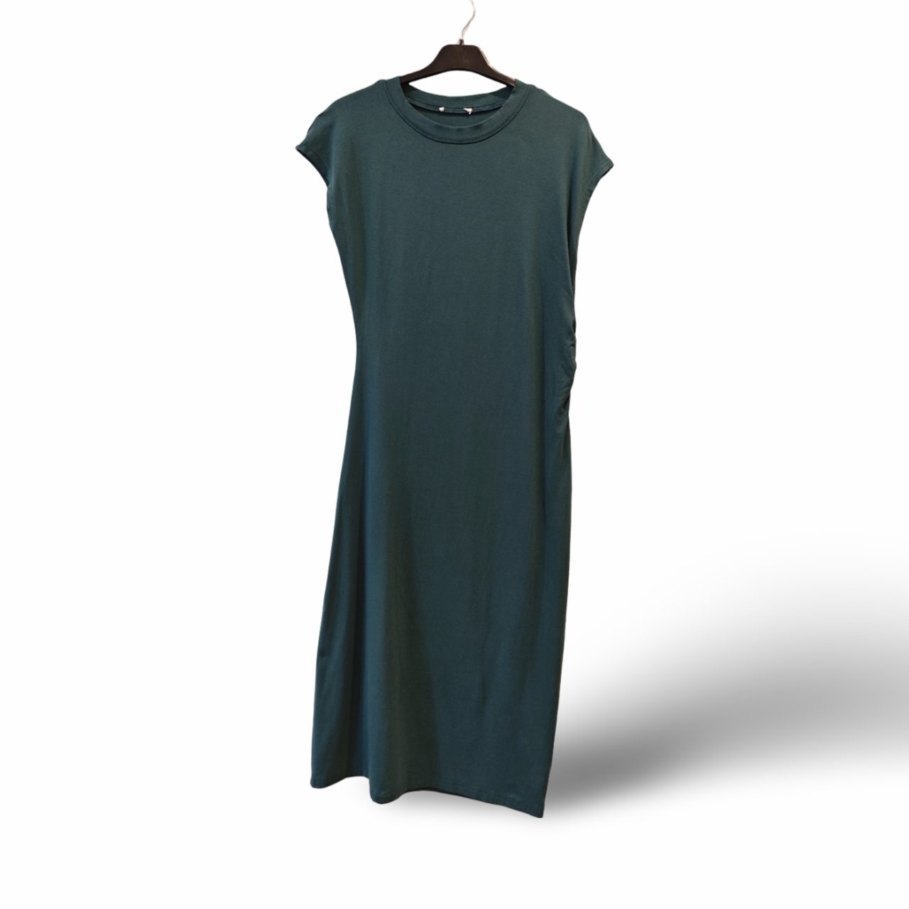 Dark green vintage maxi dress with cap sleeves size 10