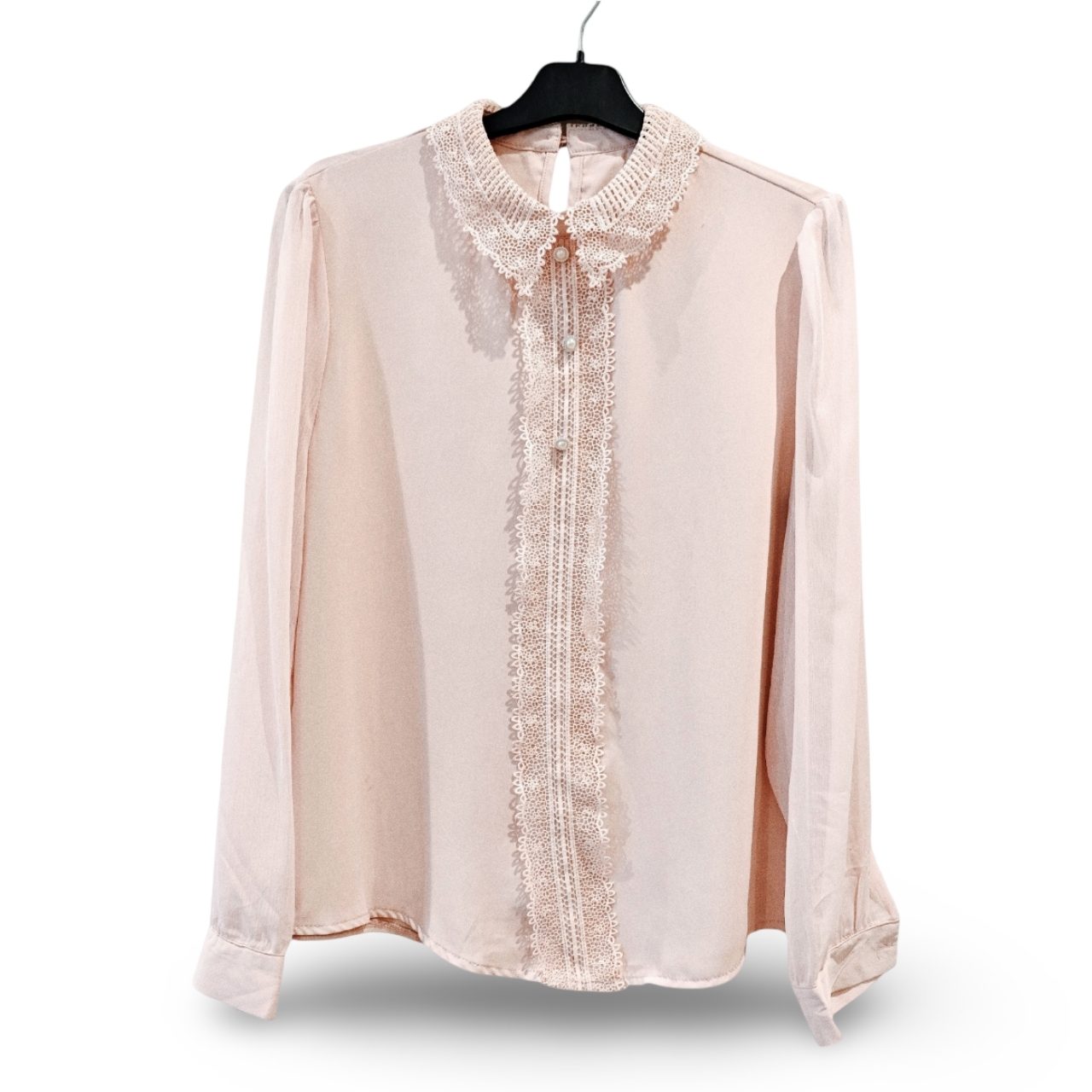 Rose Pink Lace Blouse UK 10–12 | Romantic Cottagecore Coquette Top