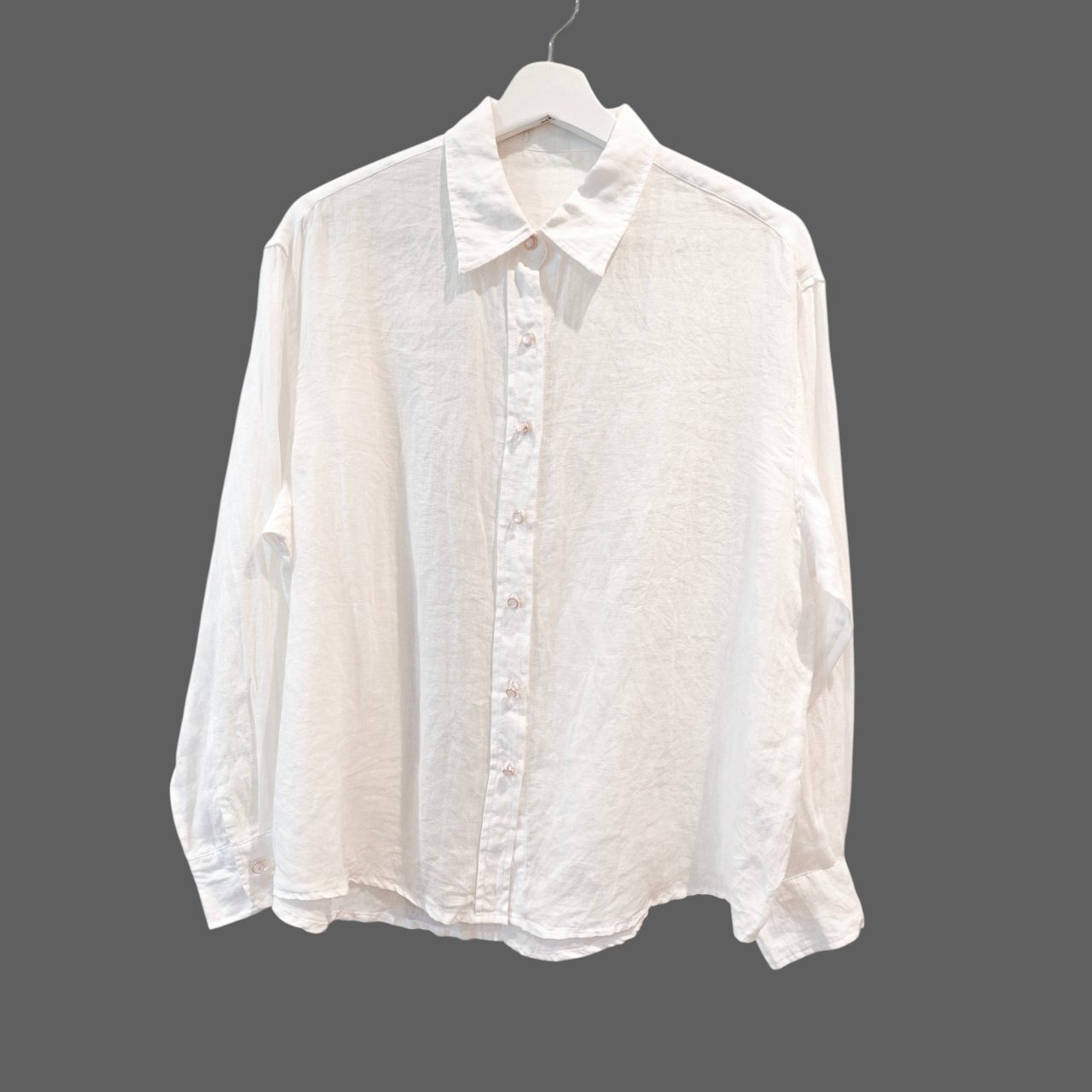 White Linen Relaxed Fit Shirt UK 10–12 new