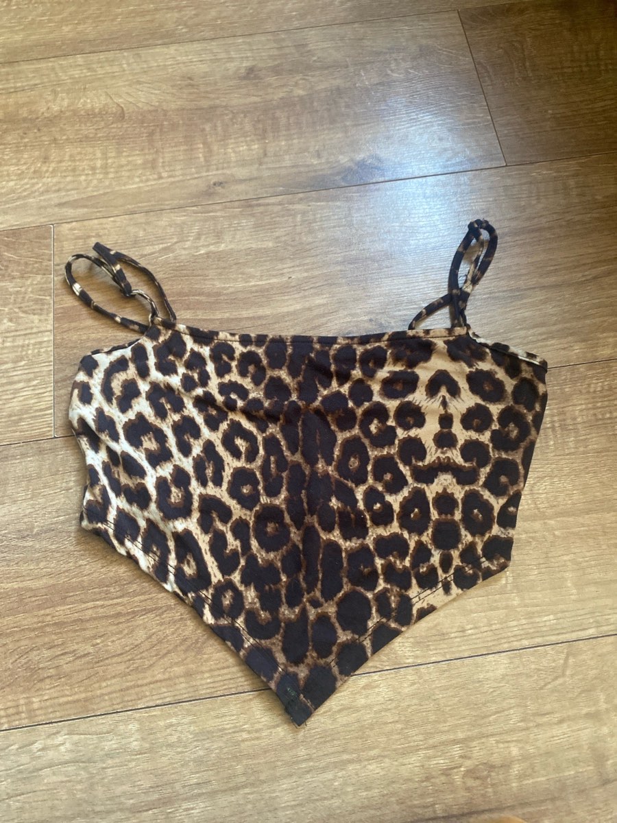 leopard print cropped top