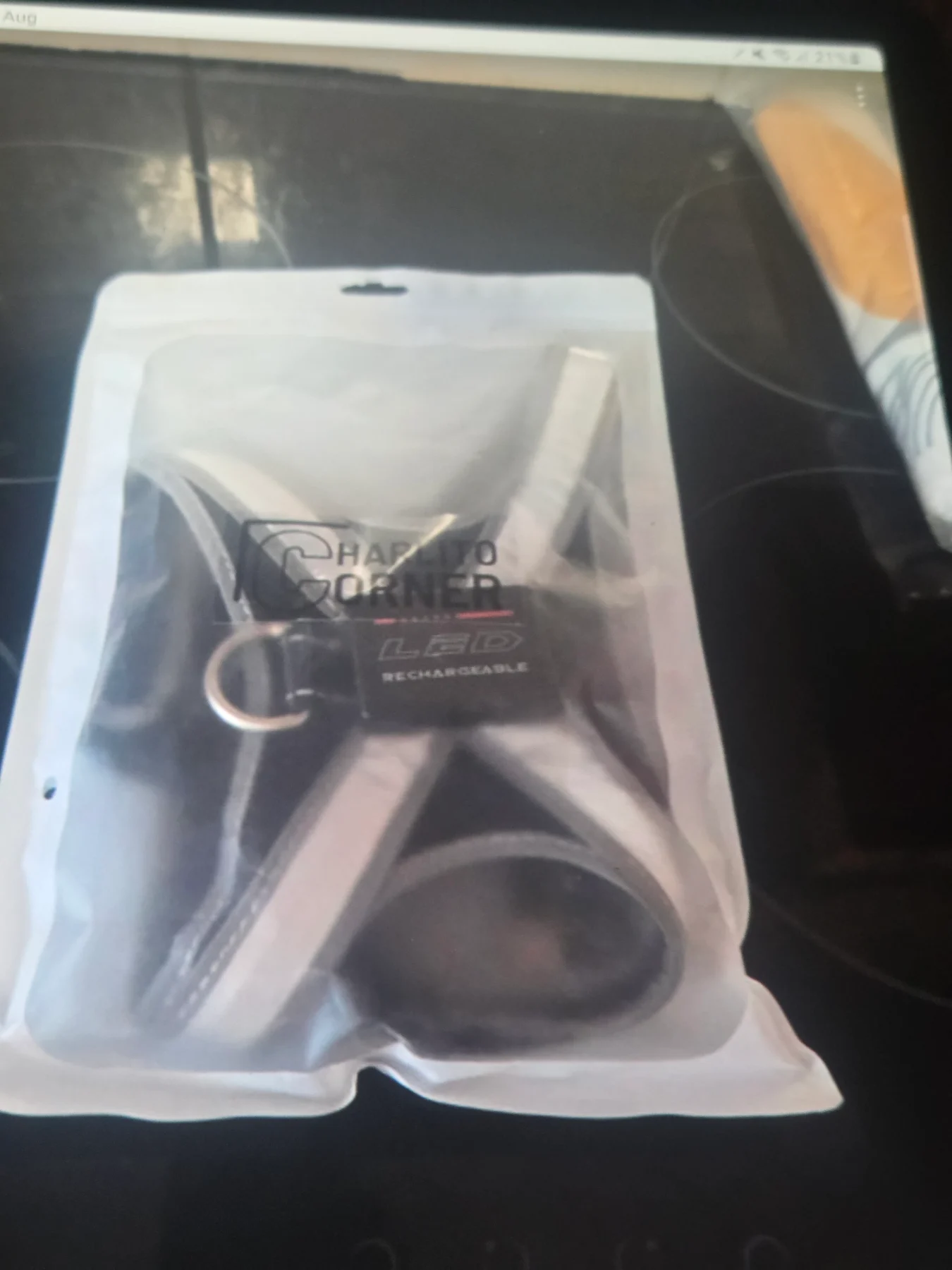Dog harness with light