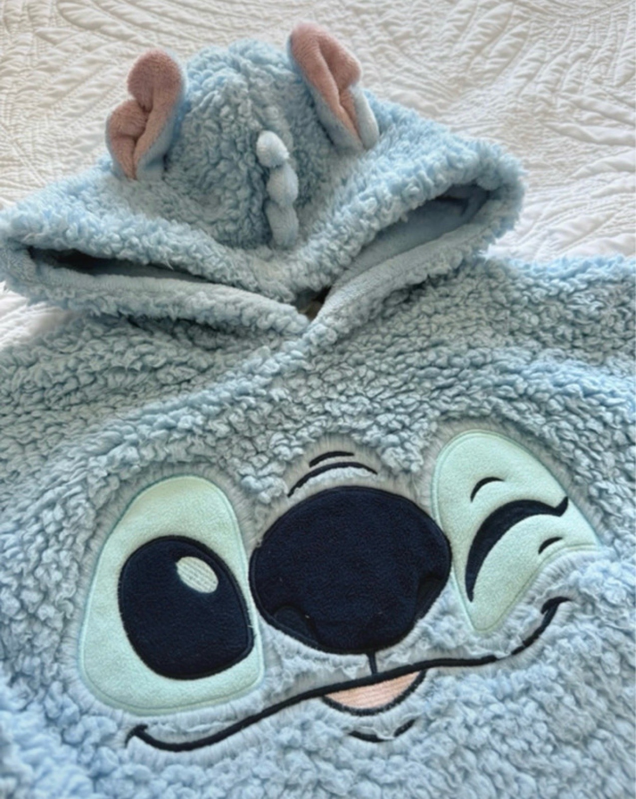 Disney Stitch Fluffy Hooded Night Top