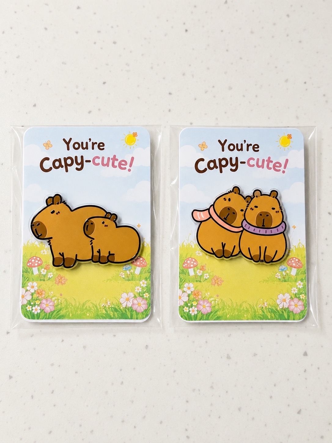 Cute Capybara Friendship Brooch Pin 💕