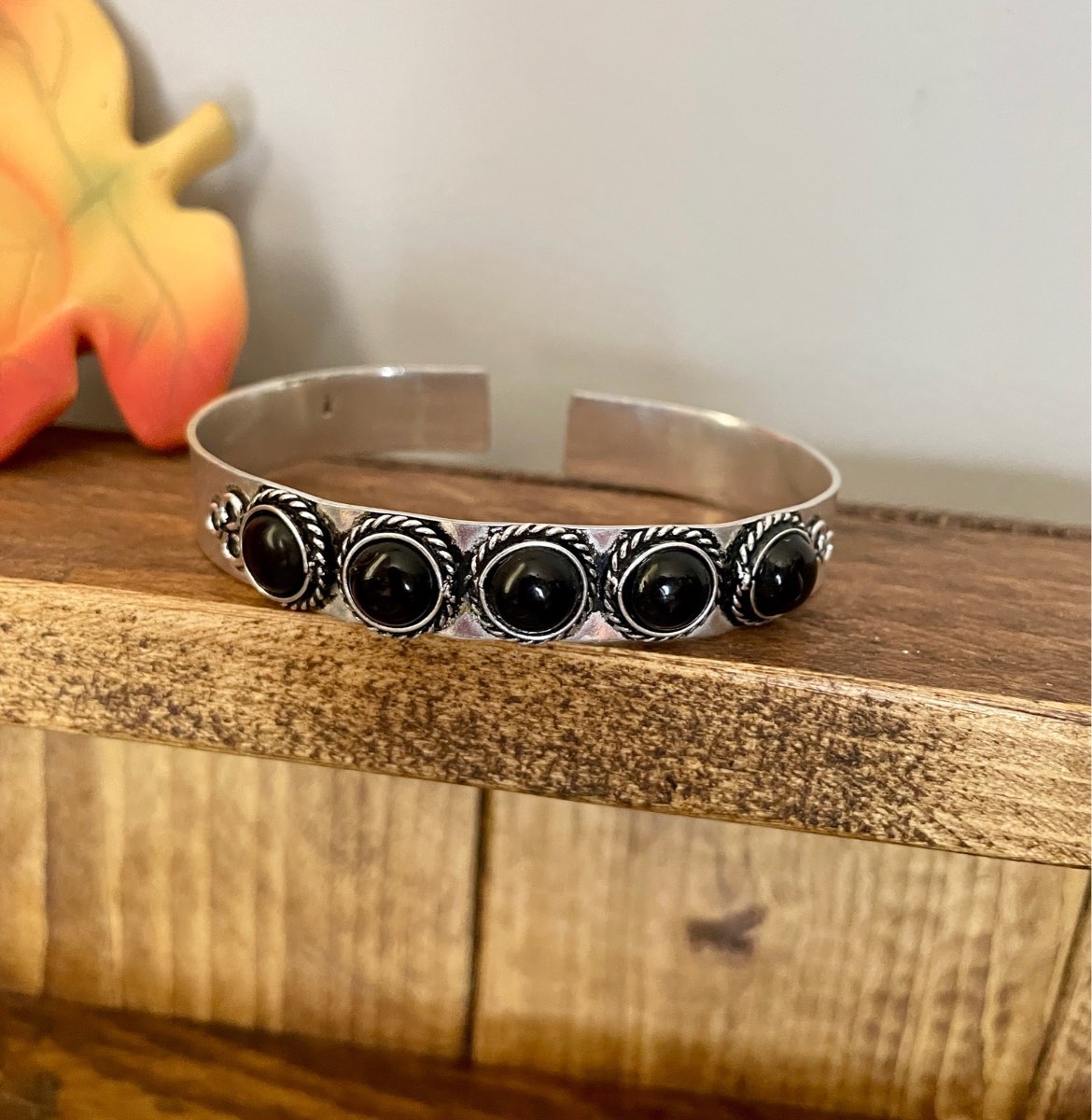 Boho Style Silver Plated Cuff Bangle