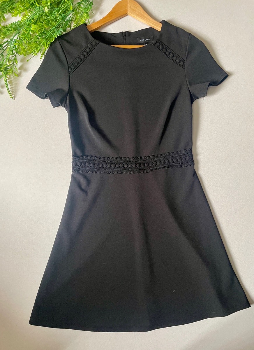 New Look Black Skater Dress Size 12