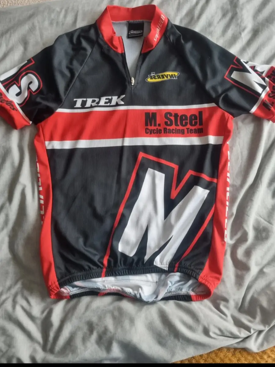 Trek M. Steel Cycle Racing Team Jersey | XL | Black Red Cycling Top