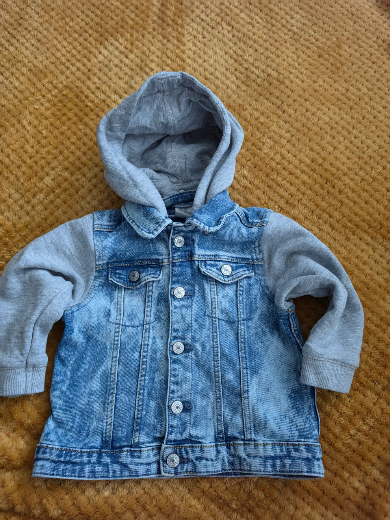 H&M Baby Denim Jacket with Hood | 9-12 Months