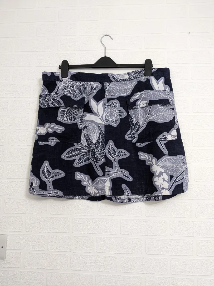 Next Linen Blend Skirt Size 20 / 48 Short Holiday