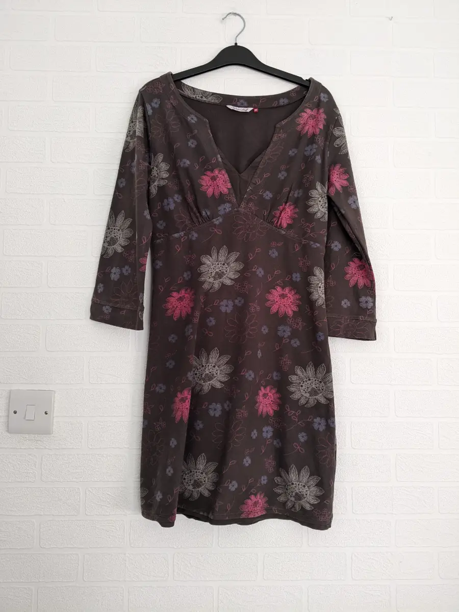 White Stuff Jersey dress Size 12 Grey Pink