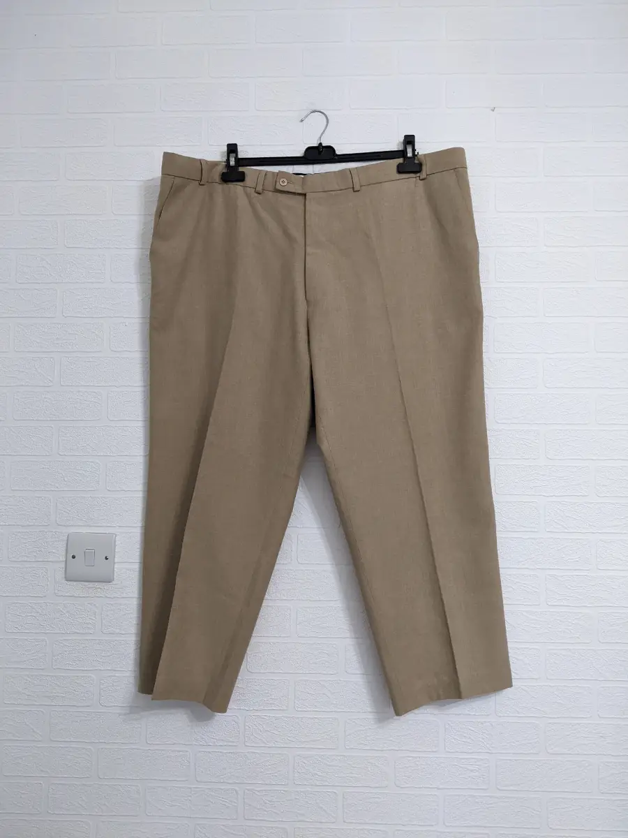 Men's Beige Dress Trousers Size 46S Office Work