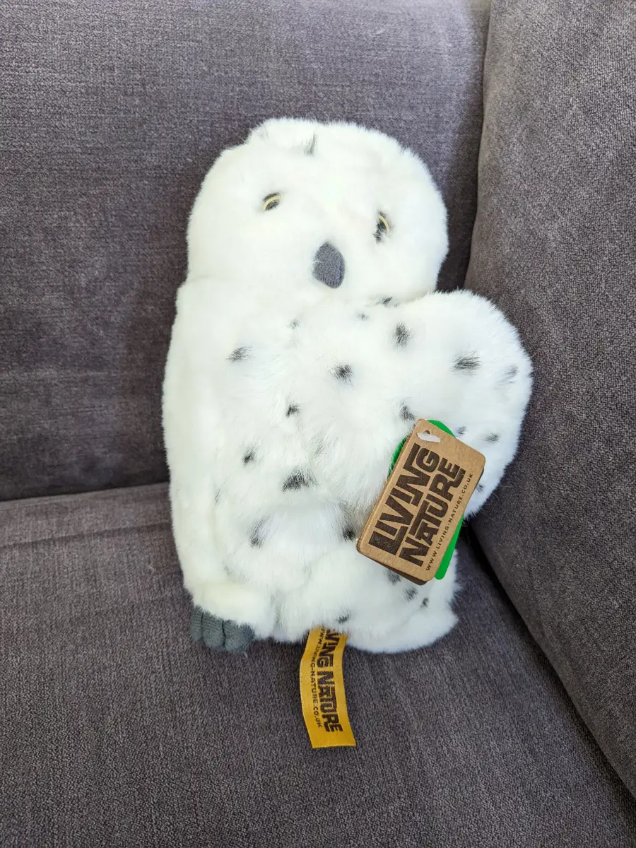 New Living Nature Snowy Owl Plush
