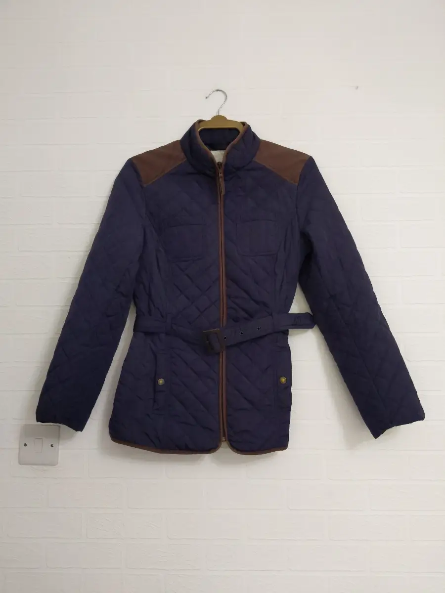 BHS Authentic Navy Blue Jacket size 10 / 38 Belted