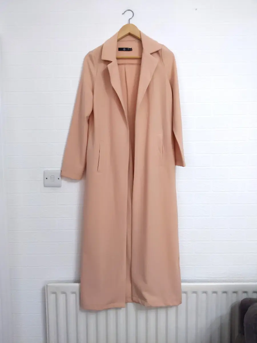 Lightweight Summer Coat Size 8 Pink Long