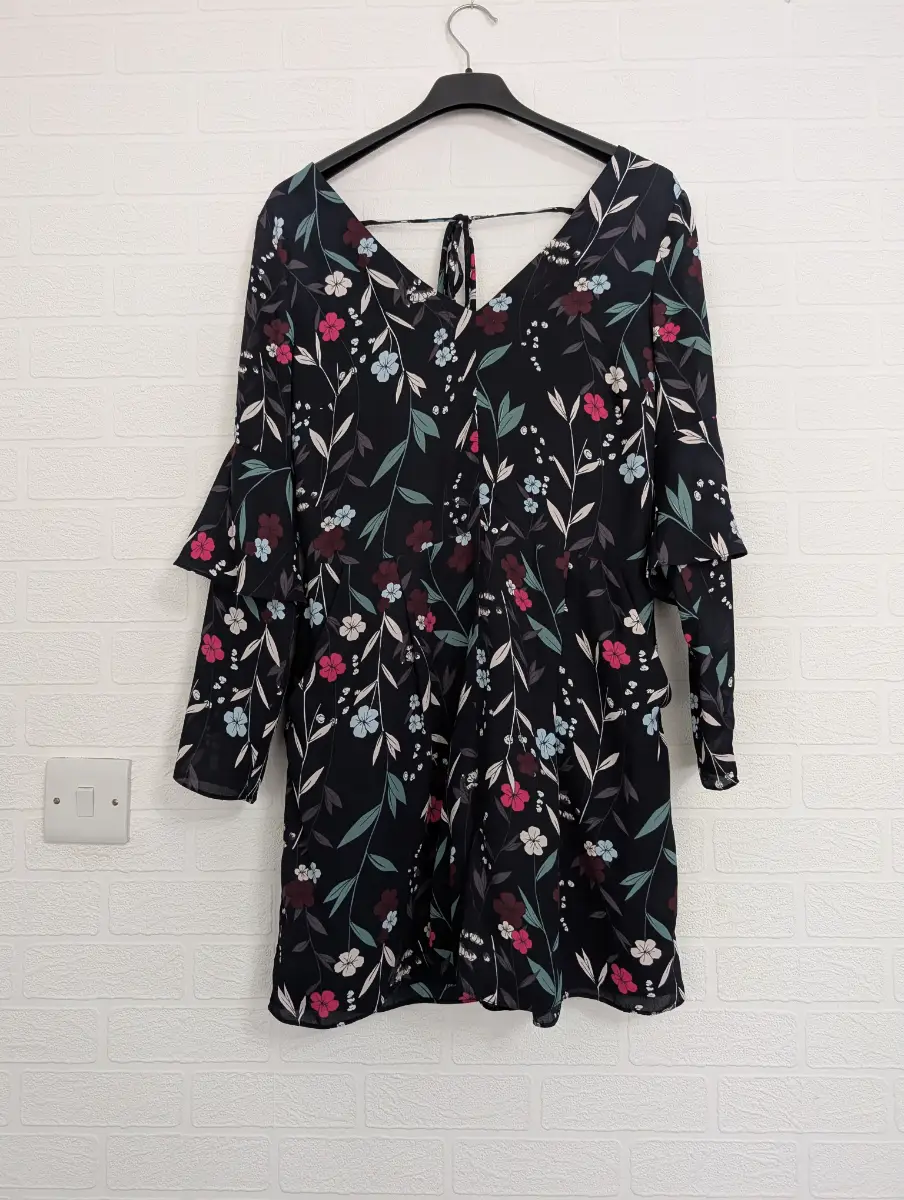 Next Navy Blue Stylish Playsuit Size 12 / 40 Summer Holiday Party