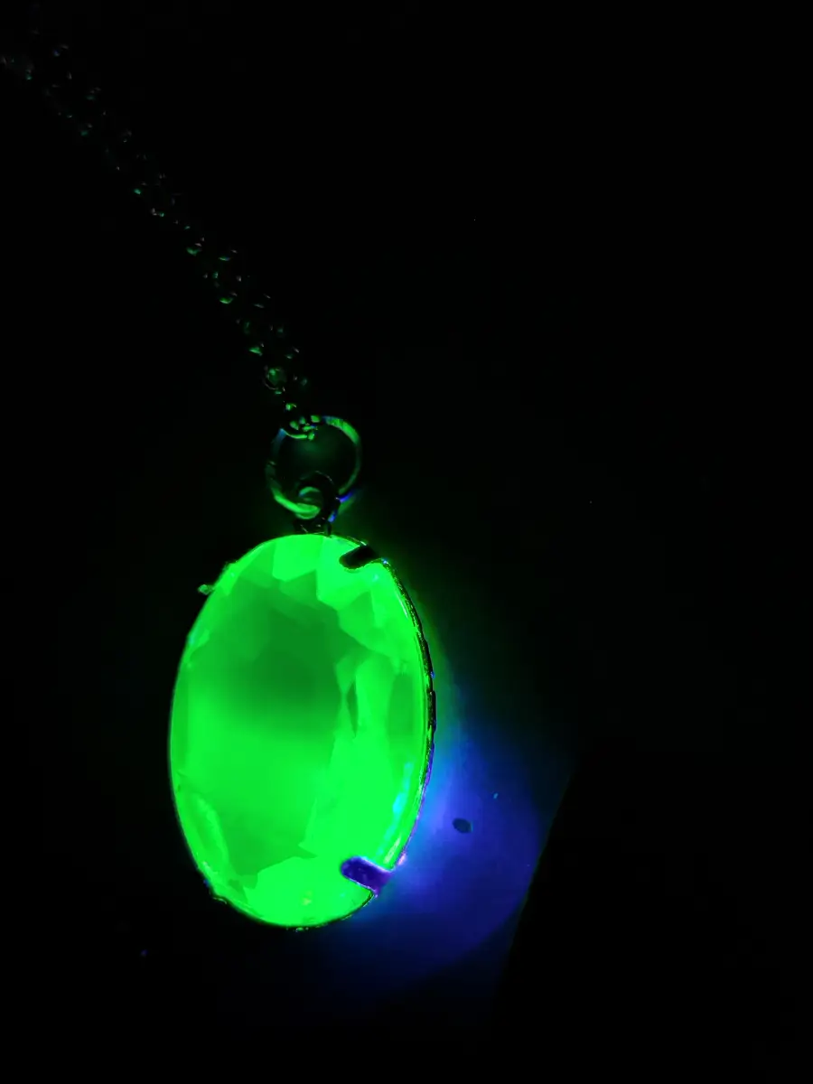 Czech Uranium Glass Pendant