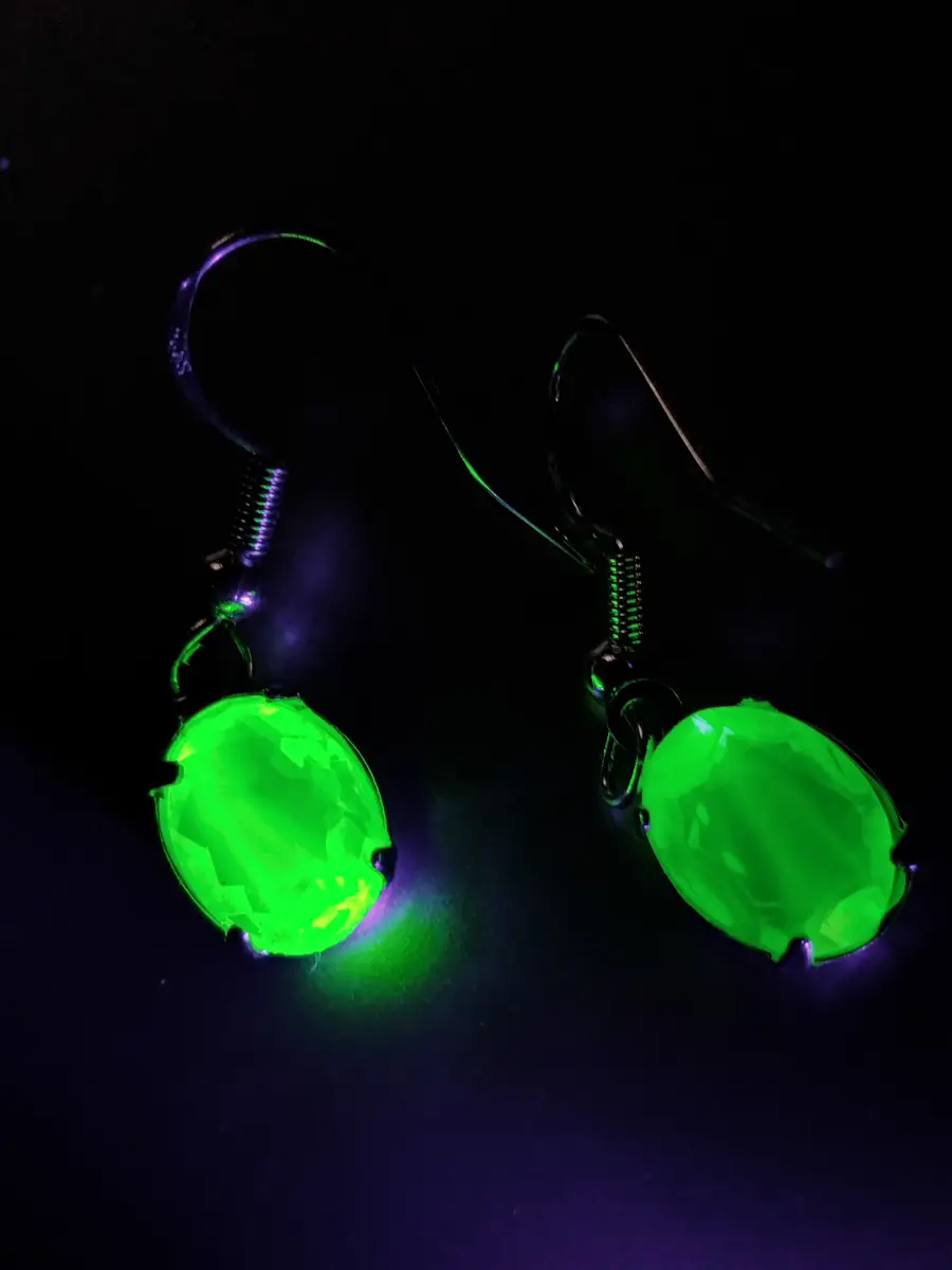 Czech Uranium Glass Earrings