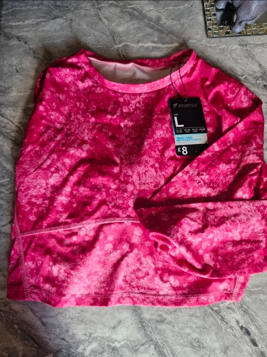 Ladies pink gym set size m & l