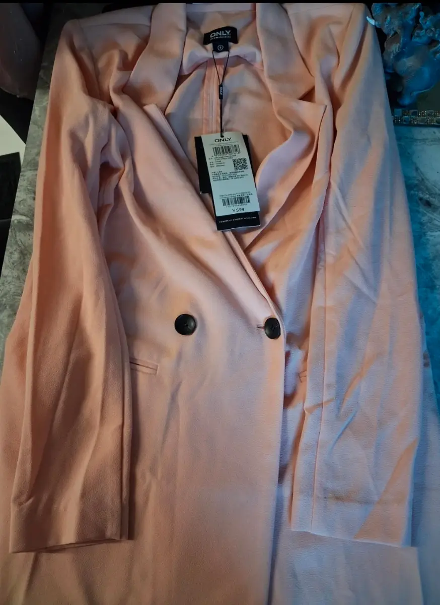 Ladies apricot long blazer size small
