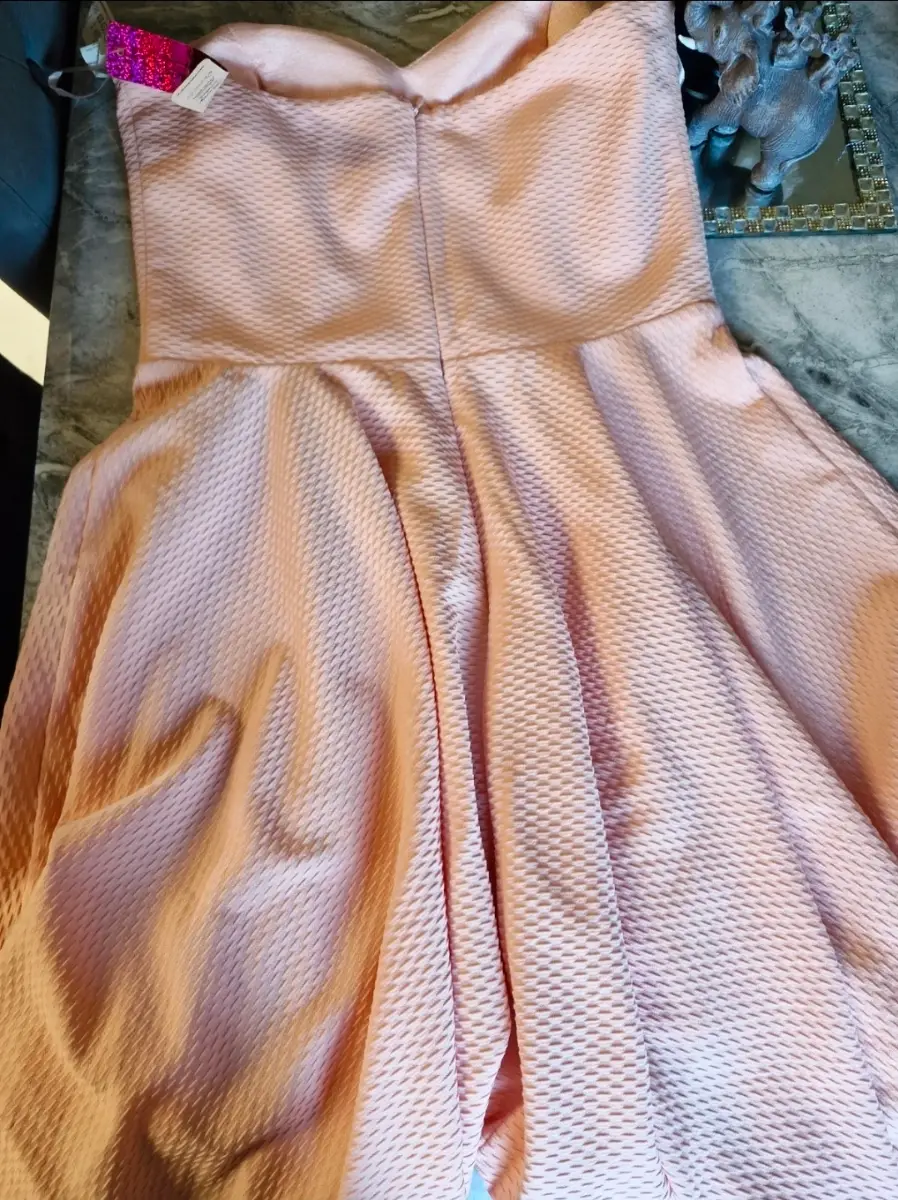 Dusty pink strapless dress size 8