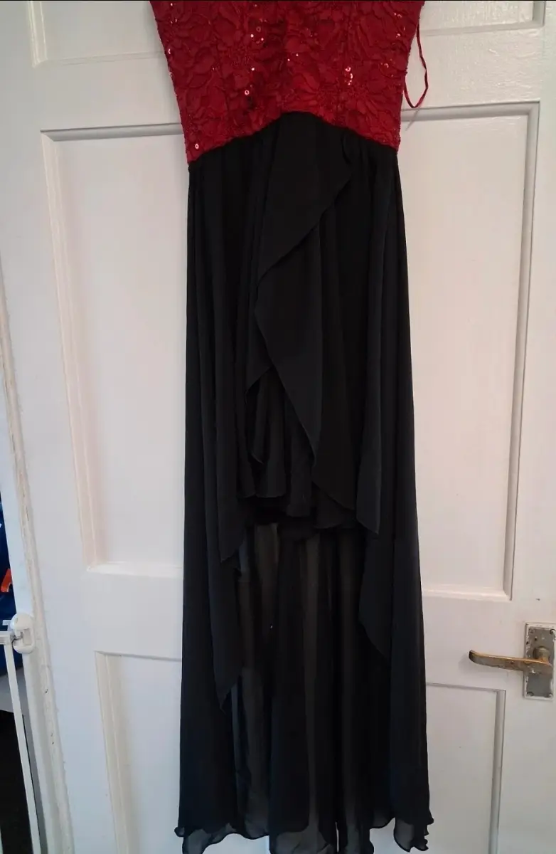 Ladies black and red dress size 10