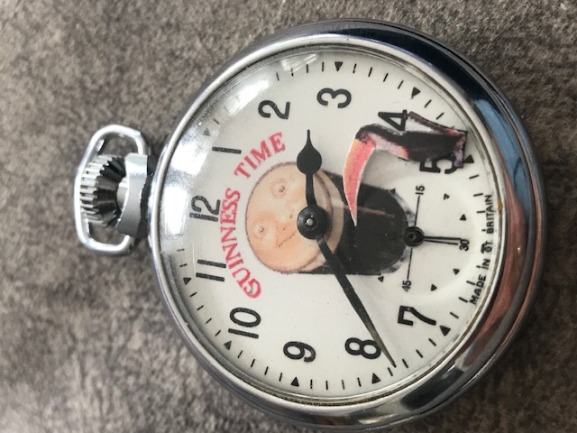 GUINNESS TOUCAN VINTAGE AUTOMATON HAND WIND POCKET WATCH