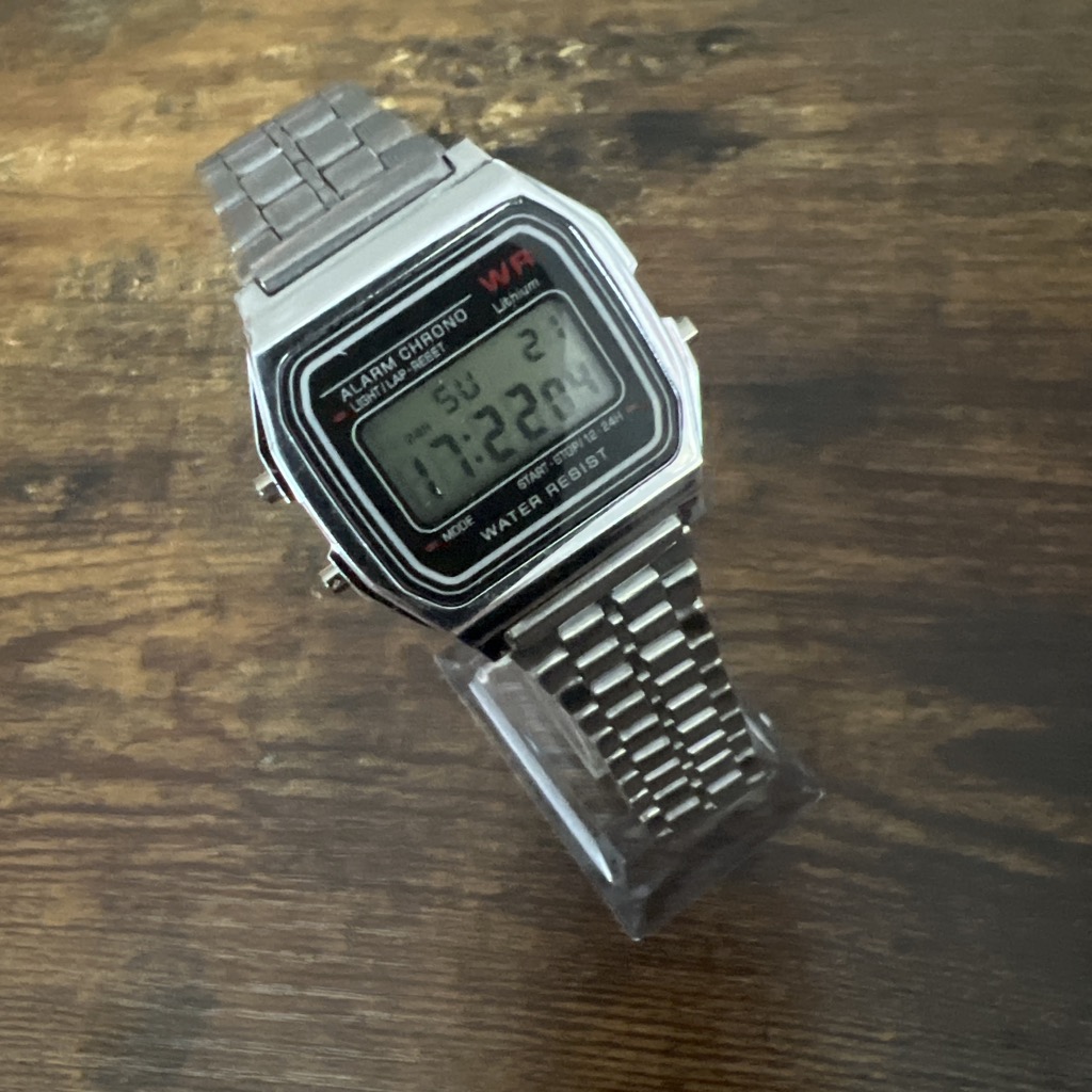Retro style digital watch
