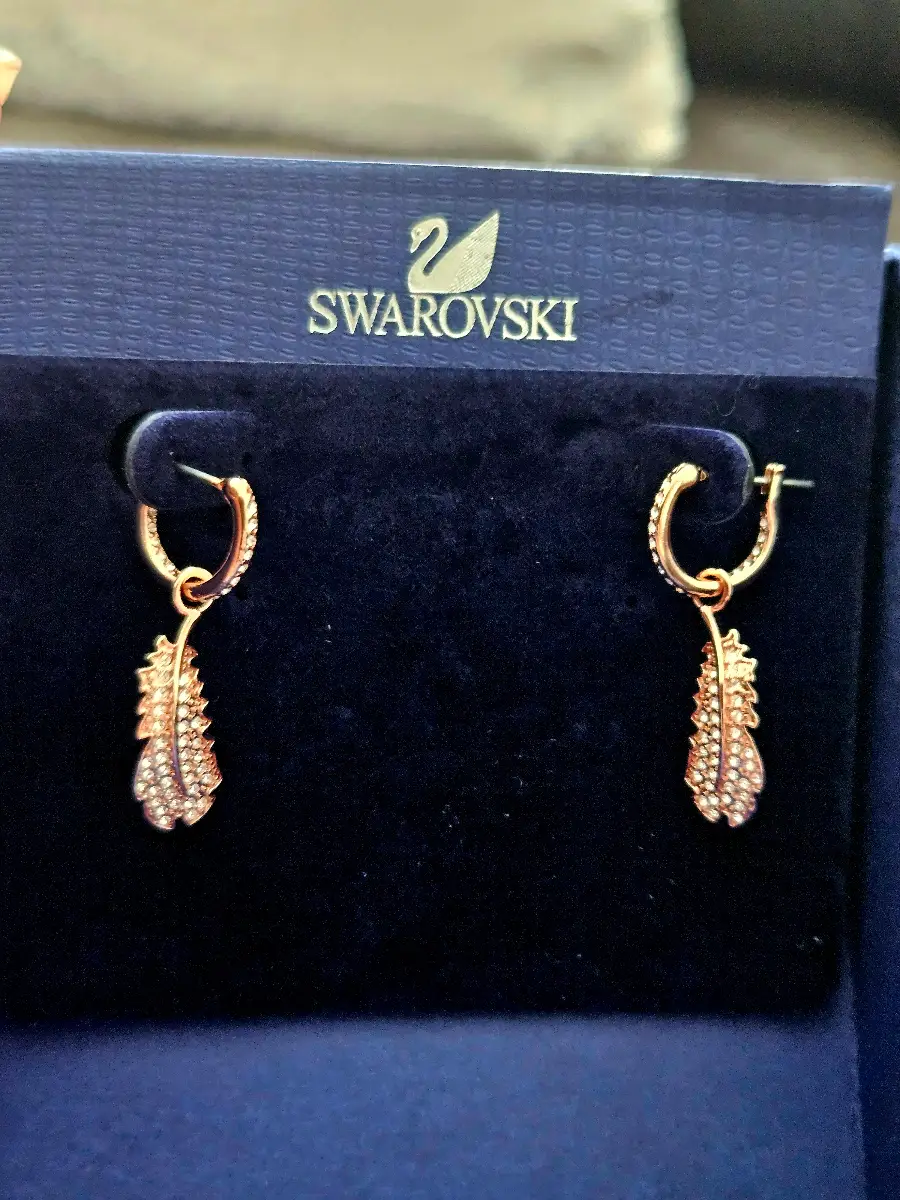 Swarovski earrings rose gold