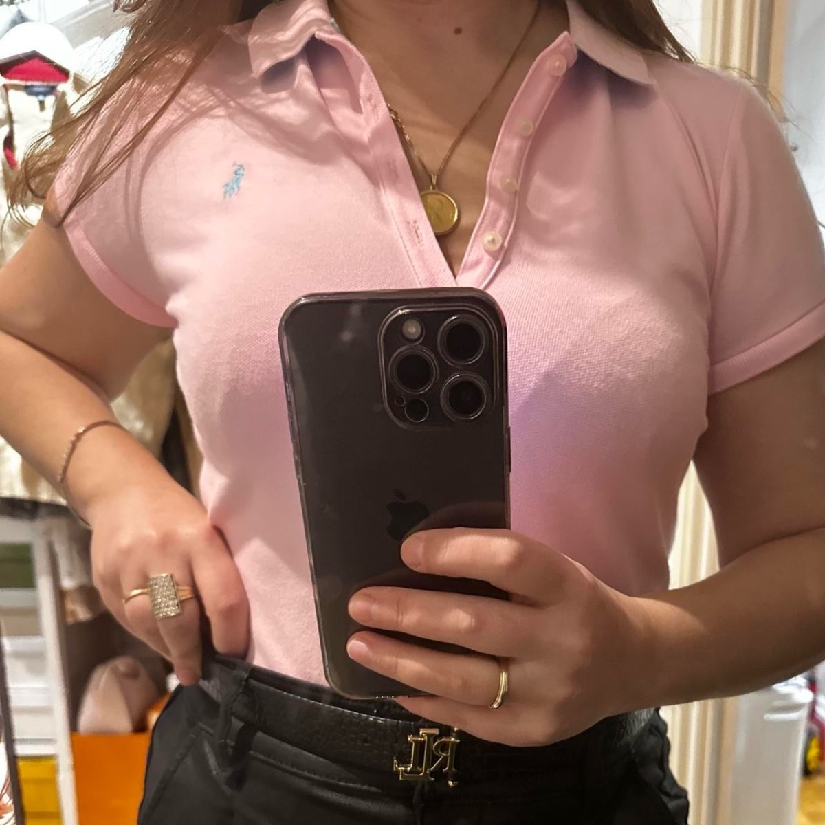 Ralph Lauren pink polo tshirt