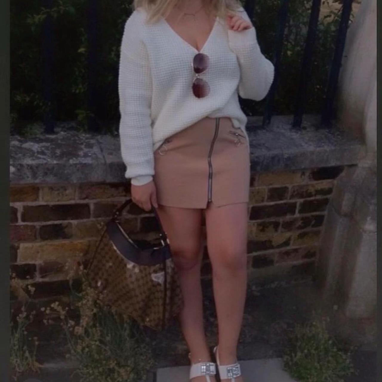 River island Tan skirt #skirt size Uk 10