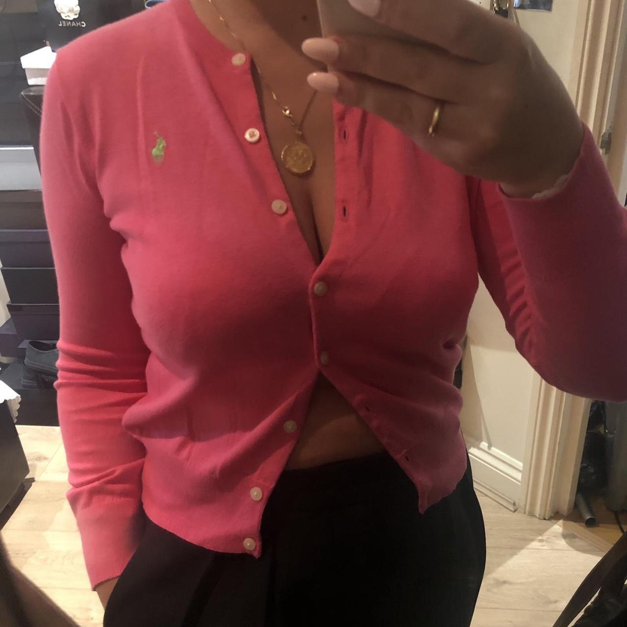 Ralph Lauren pink cardigan  Size 12/14 teens fits size xs women’s, In lovely condition x