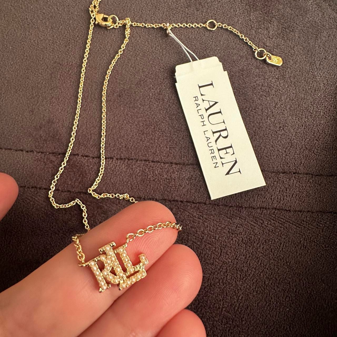 Ralph Lauren gold pear necklace  Brand new with tag  Cost £75