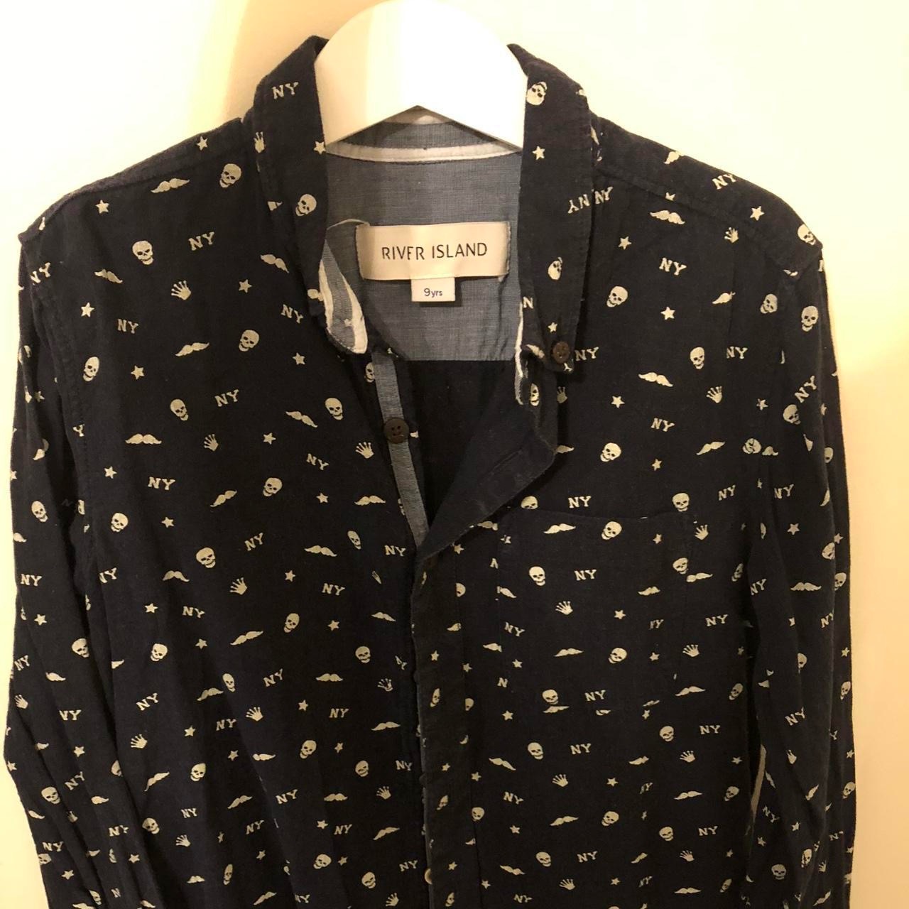 Boys navy river island shirt age 9 years old Very good condition
