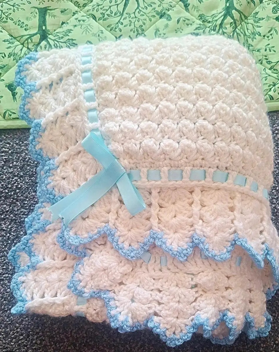 Knitted baby blanket