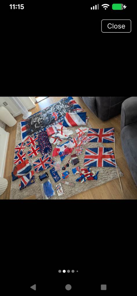 Bundle of united kingdom England party decorations items