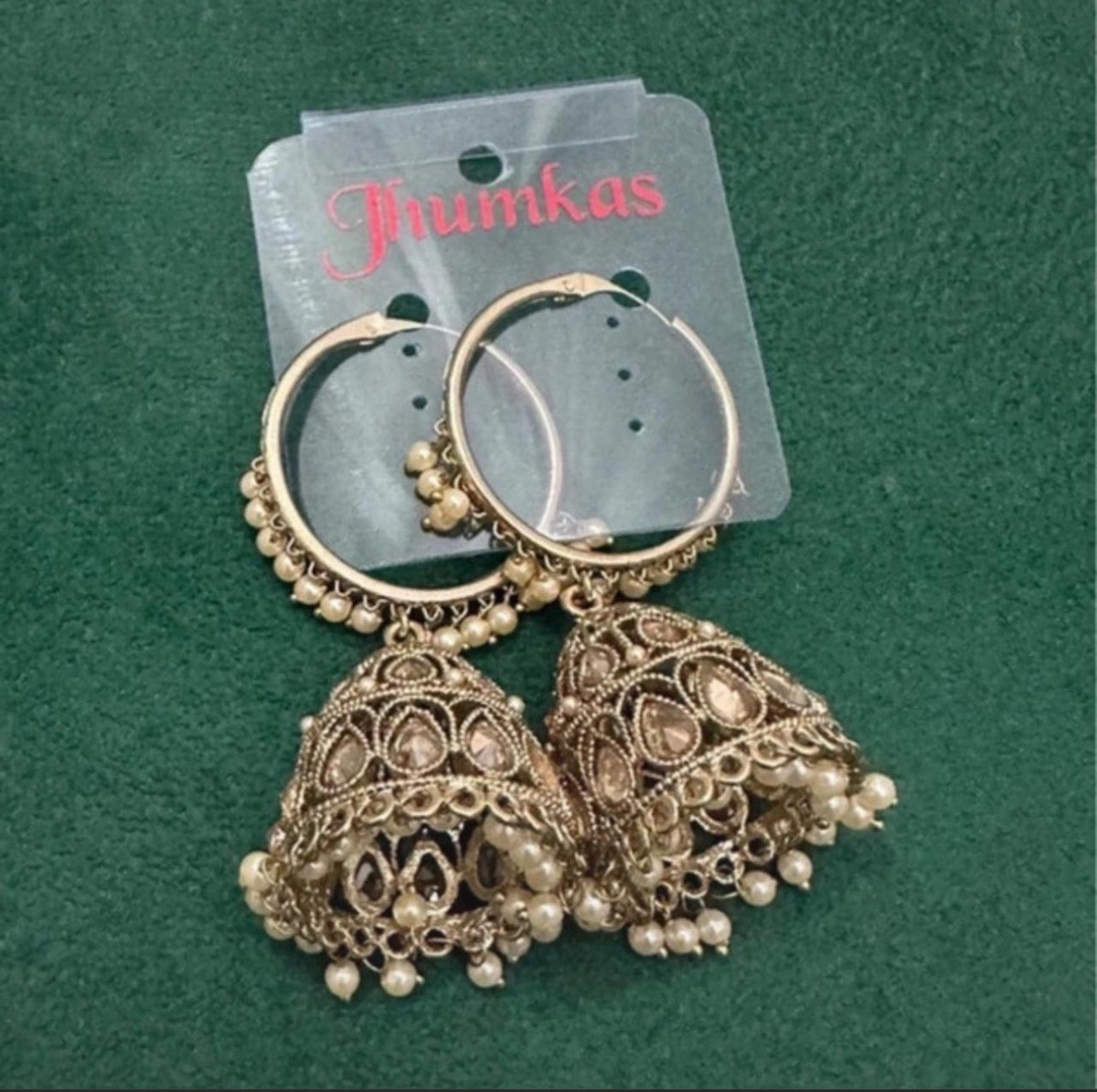Gold Jhumka Hoop Earrings | Jewellery | Accessories | Brand New | Party or Casual Wear!