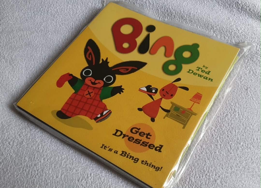 Brand new set of 6 large CBeebies Bing Bunny Picture / Story books in a transparent case