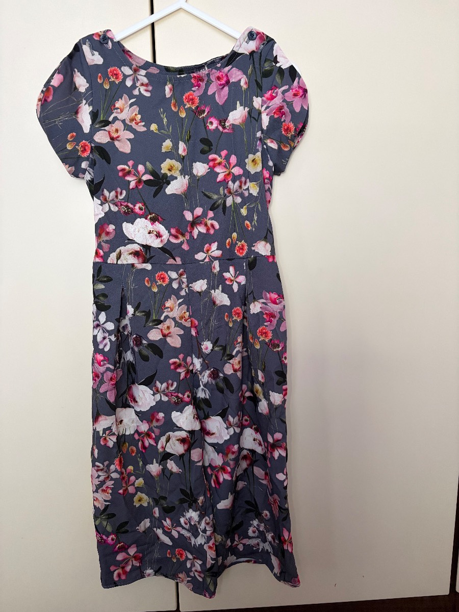 Girls Floral Jumpsuit