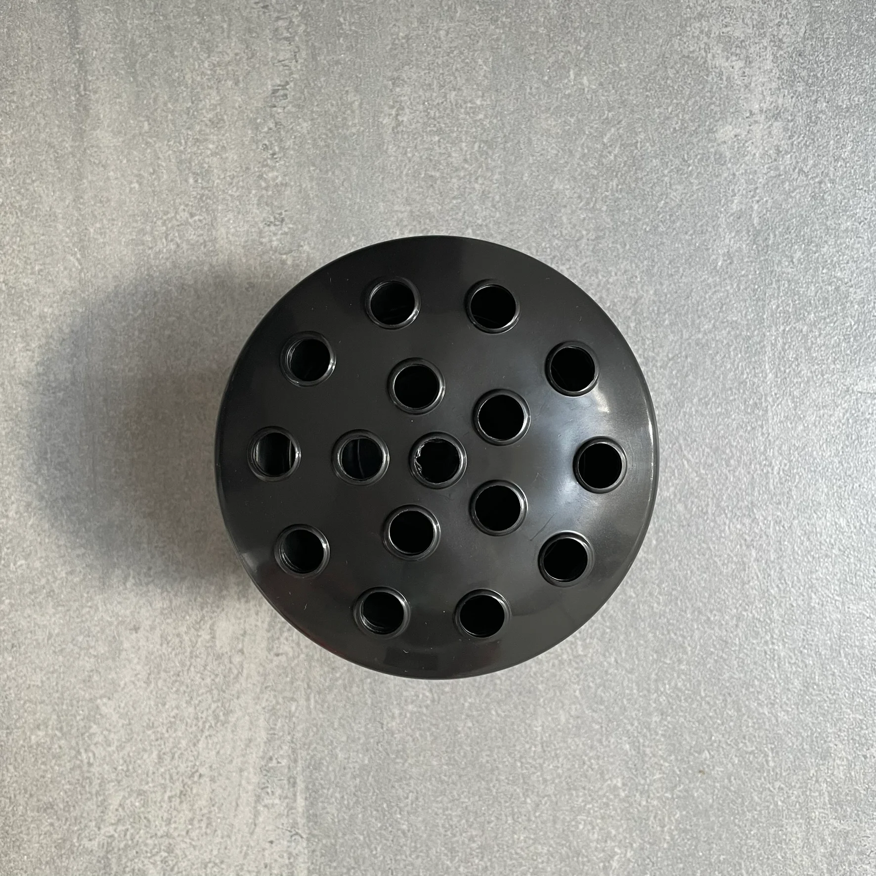 Black Memorial Grave Vase & Lid for Fresh & Artificial Flowers Pot