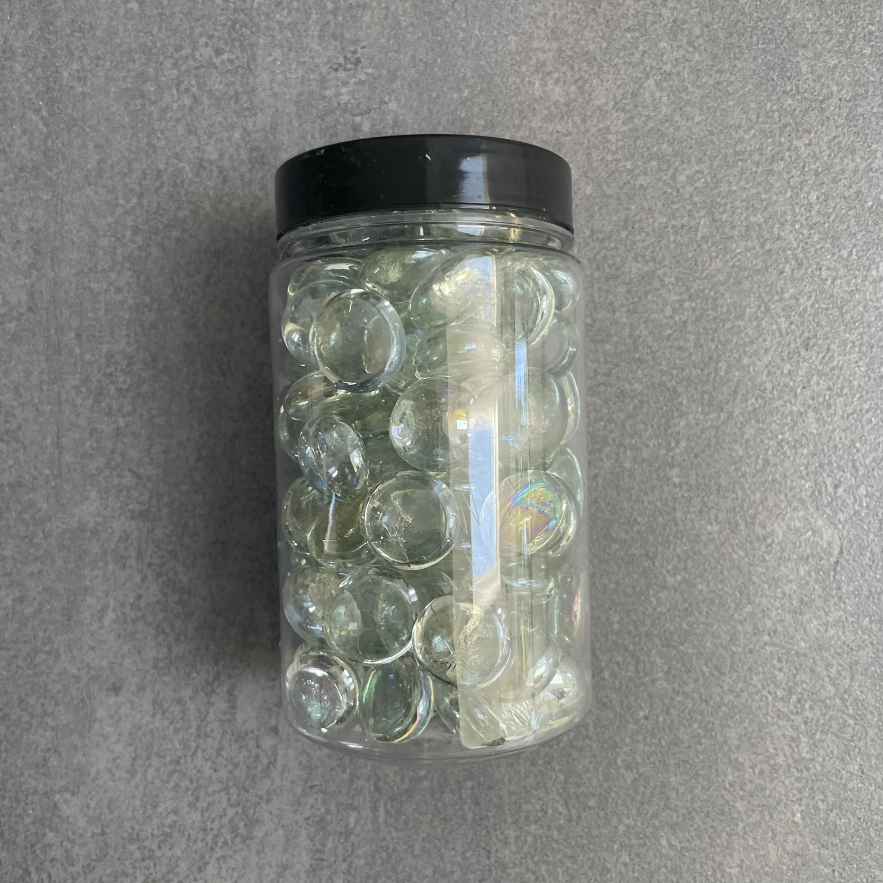 500g Clear Decorative Glass Nuggets Pebbles Stones Table Decoration Round Shape
