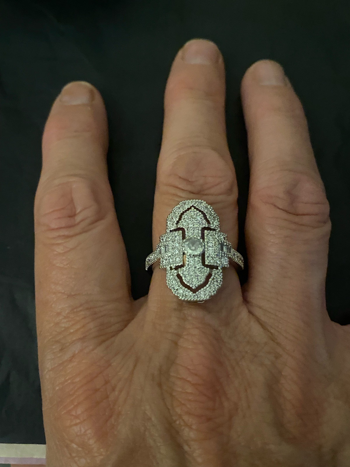 Cubic zirconia ring