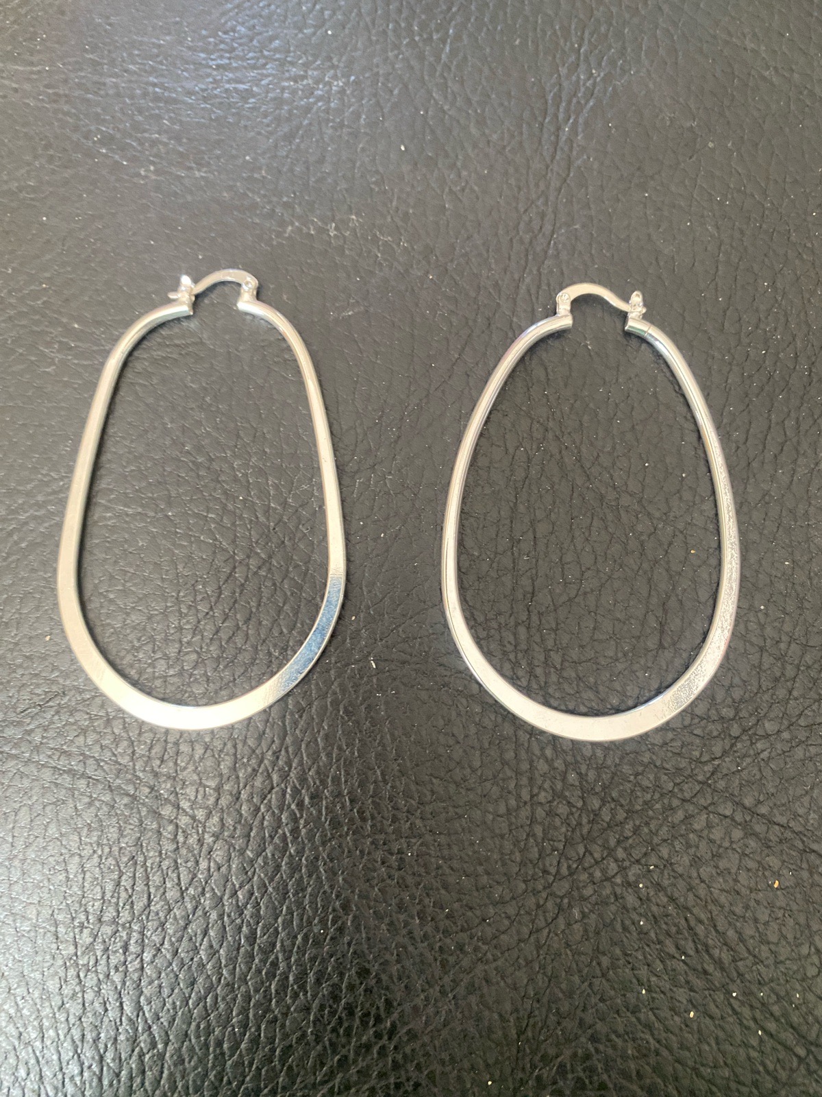 Sterling silver large hoops