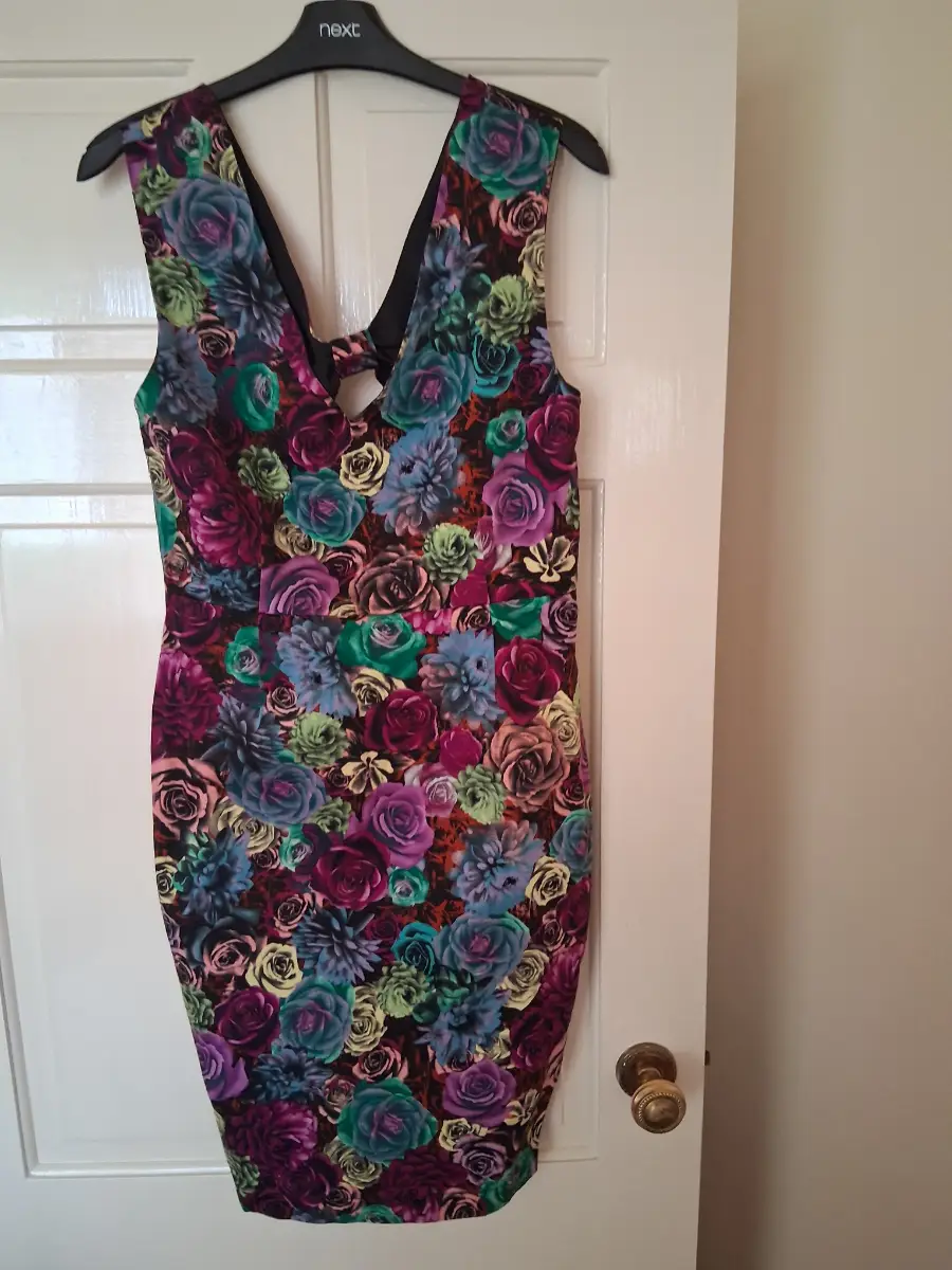 Louche Bodycon floral dress. Size 10