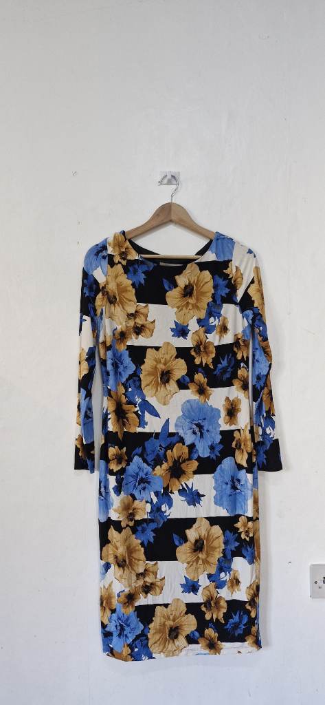 Marks and Spencer Limited edition size 12  stripped dresses with floral print