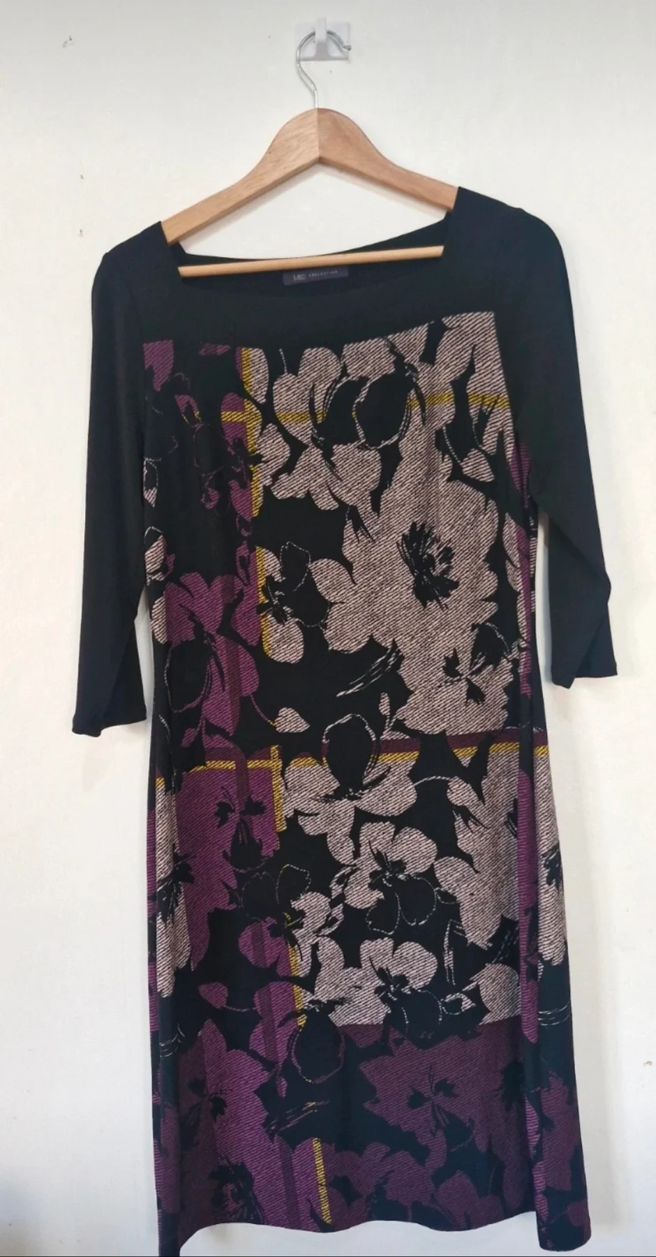 Marks and Spencer  size 12 ladies  long dress with 3/4 length sleeve